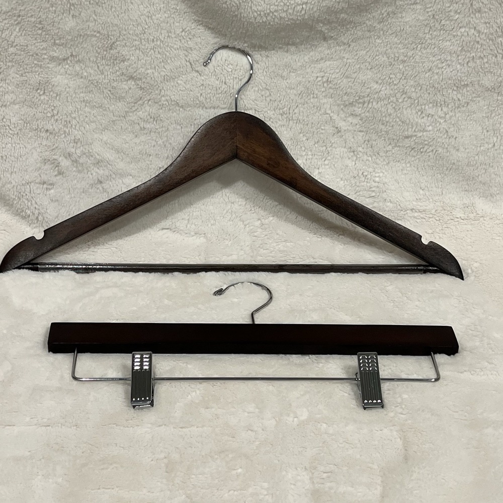 Wooden Clothes Hangers Hotels Coat/Jacket Hanger &‎ Pants/Shorts